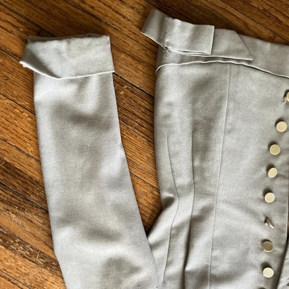 victorian couture golden age tannish light green wool blazer very DIOR! - Picture 6 of 7